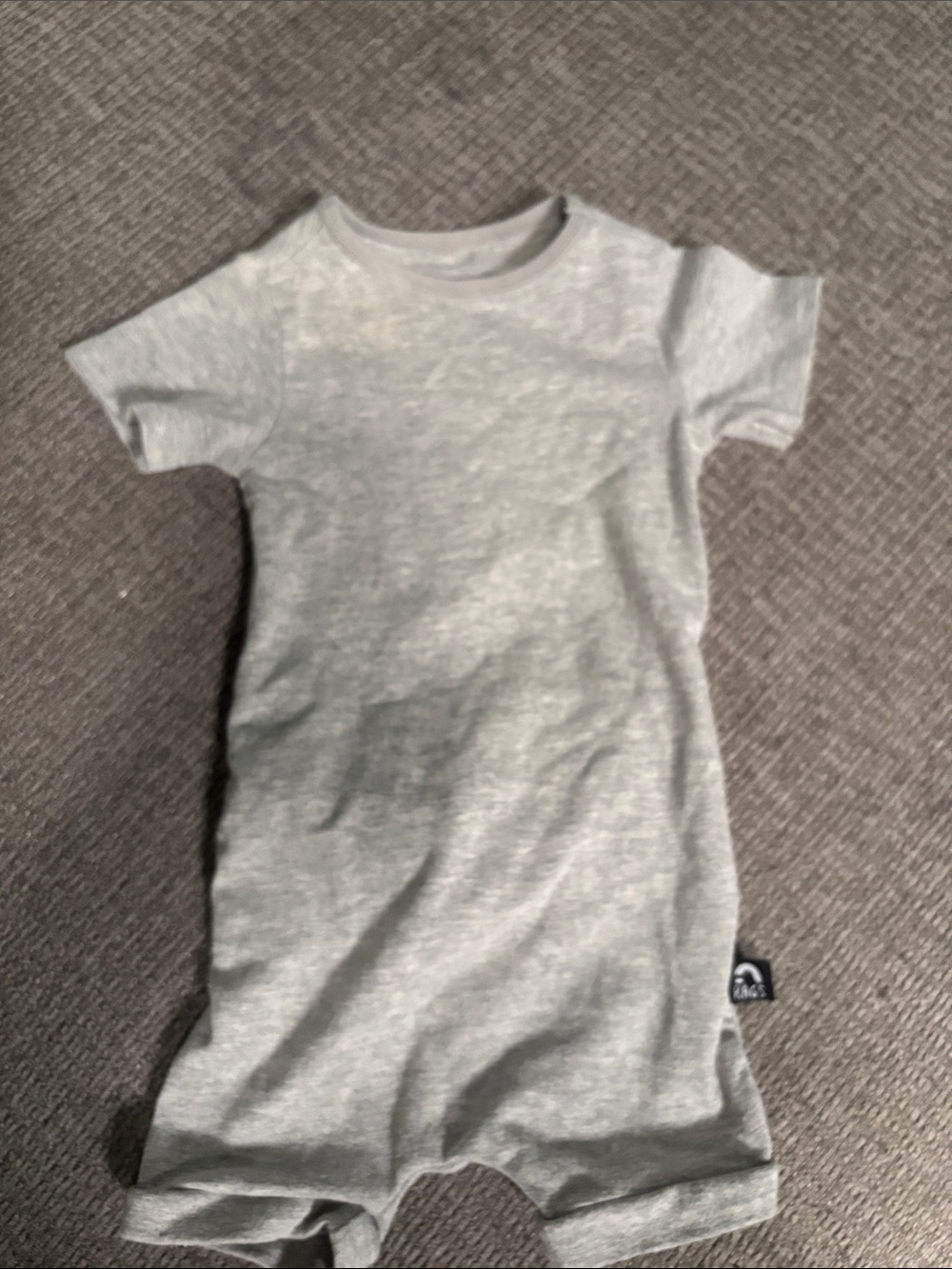Kids Short-Sleeve Romper - Gray